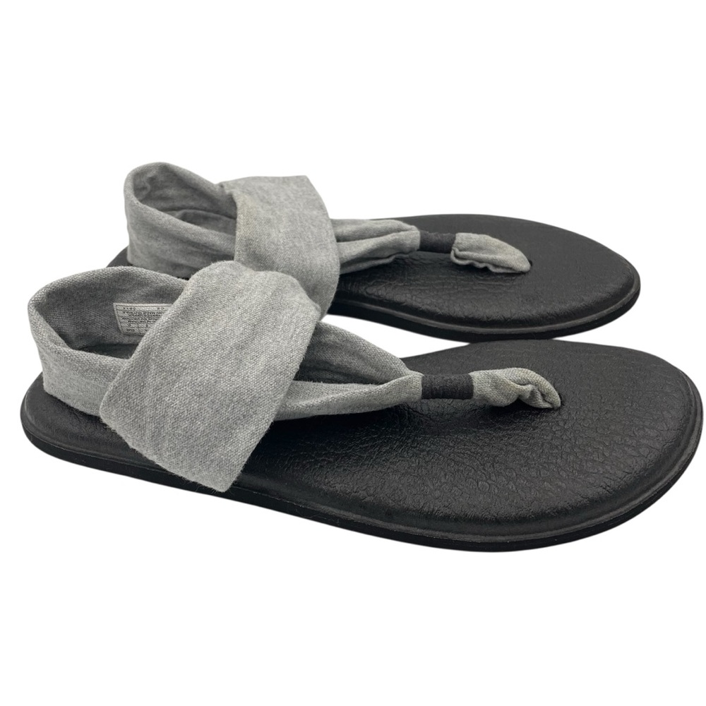 Sanuk yoga sling 2 prints sandals women’s size 10 gray/black